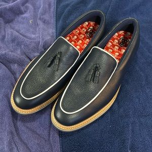 Mens 14 G/FORE Cruiser street shoe in twilight blue tassel loafers